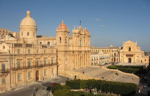 View of St Nicholas Church Guide to Noto